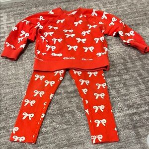 Beautiful Red Bow Hanna Andersson Outfit